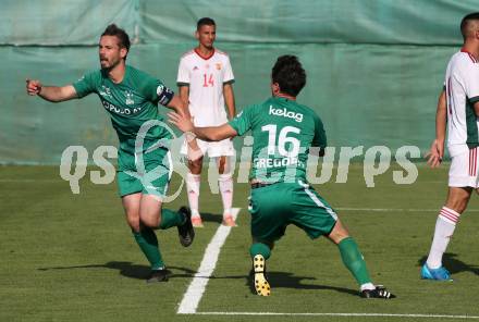 Fussball Europeada. Team Kaernten Koroska.  Torjubel Patrick Lausegger, Gabriel Gregorn. Klagenfurt, am 30.6.2022.
Foto: Kuess
---
pressefotos, pressefotografie, kuess, qs, qspictures, sport, bild, bilder, bilddatenbank