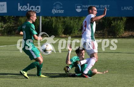 Fussball Europeada. Team Kaernten Koroska.  Julian Hobel, Gabriel Gregorn. Klagenfurt, am 30.6.2022.
Foto: Kuess
---
pressefotos, pressefotografie, kuess, qs, qspictures, sport, bild, bilder, bilddatenbank