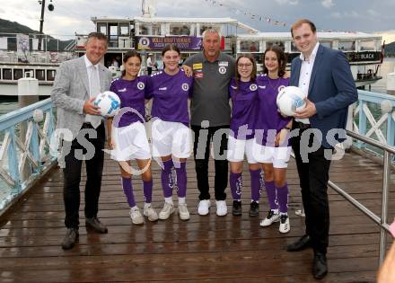 Fussball Bundesliga. Saison Kick-off 2022/23. SK Austria Klagenfurt.   Buergermeister Christian Scheider, Trainer Peter Pacult. Klagenfurt, am 5.7.2022.
Foto: Kuess
---
pressefotos, pressefotografie, kuess, qs, qspictures, sport, bild, bilder, bilddatenbank