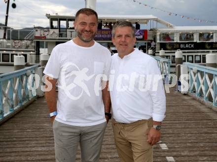 Fussball Bundesliga. Saison Kick-off 2022/23. SK Austria Klagenfurt.   Zeljko Karajica, Matthias Imhof. Klagenfurt, am 5.7.2022.
Foto: Kuess
---
pressefotos, pressefotografie, kuess, qs, qspictures, sport, bild, bilder, bilddatenbank