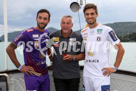 Fussball Bundesliga. Saison Kick-off 2022/23. SK Austria Klagenfurt.   Markus Pink, Trainer Peter Pacult, Thorsten Mahrer. Klagenfurt, am 5.7.2022.
Foto: Kuess
---
pressefotos, pressefotografie, kuess, qs, qspictures, sport, bild, bilder, bilddatenbank