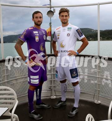 Fussball Bundesliga. Saison Kick-off 2022/23. SK Austria Klagenfurt.   Markus Pink, Thorsten Mahrer. Klagenfurt, am 5.7.2022.
Foto: Kuess
---
pressefotos, pressefotografie, kuess, qs, qspictures, sport, bild, bilder, bilddatenbank