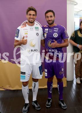 Fussball Bundesliga. Saison Kick-off 2022/23. SK Austria Klagenfurt.   Thorsten Mahrer, Markus Pink. Klagenfurt, am 5.7.2022.
Foto: Kuess
---
pressefotos, pressefotografie, kuess, qs, qspictures, sport, bild, bilder, bilddatenbank