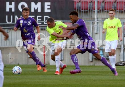 Fussball Testspiel. SK Austria Klagenfurt gegen Kaerntner Auswahl.   Christopher Wernitznig, Michael Blauensteiner (Austria Klagenfurt). KLagenfurt, am 9.7.2022.
Foto: Kuess
---
pressefotos, pressefotografie, kuess, qs, qspictures, sport, bild, bilder, bilddatenbank