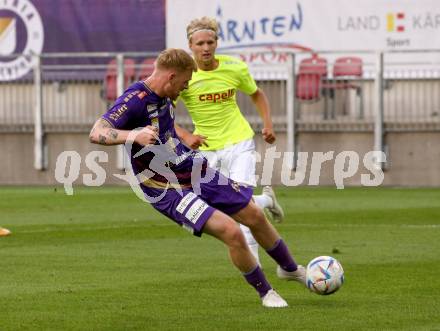 Fussball Testspiel. SK Austria Klagenfurt gegen Kaerntner Auswahl.  Jonas Arweiler (Austria Klagenfurt). KLagenfurt, am 9.7.2022.
Foto: Kuess
---
pressefotos, pressefotografie, kuess, qs, qspictures, sport, bild, bilder, bilddatenbank