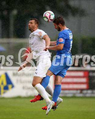 Fussball. OEFB Cup. SAK gegen Wiener Sport-Club. Patrick Lausegger,  (SAK),  Miroslav Milosevic  (Wiener Sport-Club). Klagenfurt, 15.7.2022.
Foto: Kuess
---
pressefotos, pressefotografie, kuess, qs, qspictures, sport, bild, bilder, bilddatenbank