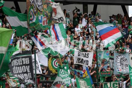 Fussball. Bundesliga. Austria Klagenfurt gegen Rapid Wien. Fans.  Klagenfurt, 31.7.2022.
Foto: Kuess
---
pressefotos, pressefotografie, kuess, qs, qspictures, sport, bild, bilder, bilddatenbank