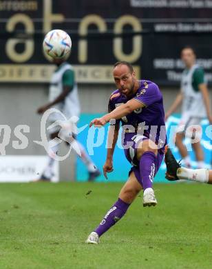 Fussball Bundesliga.  SK Austria Klagenfurt gegen SV Guntamatic Ried. Rico Benatelli  (Klagenfurt). Klagenfurt, am 13.8.2022. 
Foto: Kuess

---
pressefotos, pressefotografie, kuess, qs, qspictures, sport, bild, bilder, bilddatenbank