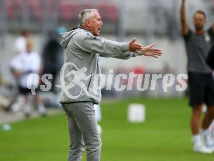 Fussball Bundesliga.  SK Austria Klagenfurt gegen SV Guntamatic Ried.  Trainer Peter Pacult (Klagenfurt). Klagenfurt, am 13.8.2022. 
Foto: Kuess

---
pressefotos, pressefotografie, kuess, qs, qspictures, sport, bild, bilder, bilddatenbank