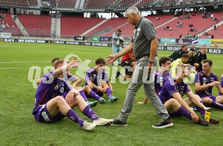 Fussball Bundesliga.  SK Austria Klagenfurt gegen SV Guntamatic Ried.   Jonas Arweiler, Trainer Peter Pacult (Klagenfurt). Klagenfurt, am 13.8.2022. 
Foto: Kuess

---
pressefotos, pressefotografie, kuess, qs, qspictures, sport, bild, bilder, bilddatenbank