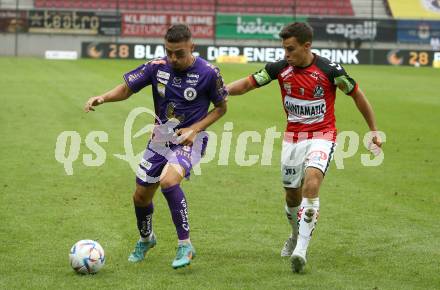 Fussball Bundesliga.  SK Austria Klagenfurt gegen SV Guntamatic Ried. Sinan Karweina  (Klagenfurt),. Klagenfurt, am 13.8.2022. 
Foto: Kuess

---
pressefotos, pressefotografie, kuess, qs, qspictures, sport, bild, bilder, bilddatenbank