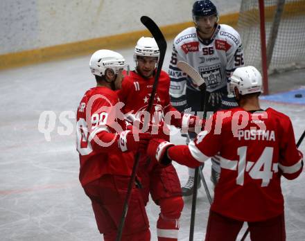 Eishockey. Teststpiel. KAC gegen Fehervar.  Torjubel Haudum Lukas (KAC). Maribor, 19.8.2022.
Foto: Kuess
---
pressefotos, pressefotografie, kuess, qs, qspictures, sport, bild, bilder, bilddatenbank