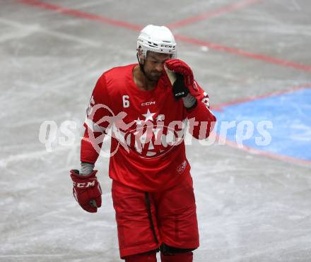 Eishockey. Teststpiel. KAC gegen Fehervar.  Lucas Lessio (KAC). Maribor, 19.8.2022.
Foto: Kuess
---
pressefotos, pressefotografie, kuess, qs, qspictures, sport, bild, bilder, bilddatenbank