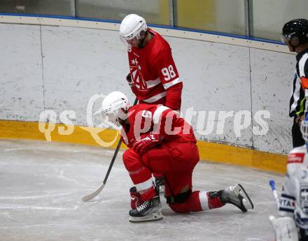 Eishockey. Teststpiel. KAC gegen Fehervar. Lucas Lessio, Obersteiner Daniel  (KAC). Maribor, 19.8.2022.
Foto: Kuess
---
pressefotos, pressefotografie, kuess, qs, qspictures, sport, bild, bilder, bilddatenbank