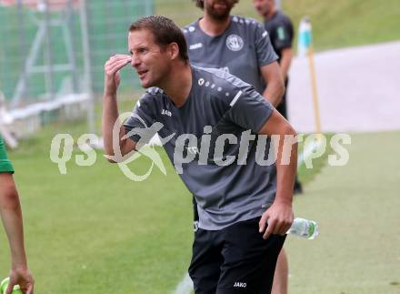 Fussball Kaerntner Liga. Landskron gegen ATSV Wolfsberg.  Trainer Bernhard Seebacher  (Landskron).  Landskron,  20.8.2022.
Foto: Kuess
---
pressefotos, pressefotografie, kuess, qs, qspictures, sport, bild, bilder, bilddatenbank