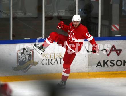 Eishockey. Teststpiel. KAC gegen EC Bad Nauheim.    Torjubel Hochegger Fabian (KAC). Bled 21.8.2022.
Foto: Kuess
---
pressefotos, pressefotografie, kuess, qs, qspictures, sport, bild, bilder, bilddatenbank