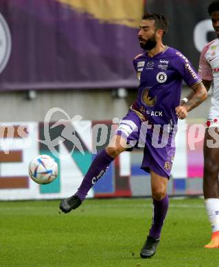 Fussball Bundesliga.  SK Austria Klagenfurt gegen FK Austria Wien.  Kosmas Gkezos  (Klagenfurt). Klagenfurt, am 28.8.2022. 
Foto: Kuess

---
pressefotos, pressefotografie, kuess, qs, qspictures, sport, bild, bilder, bilddatenbank