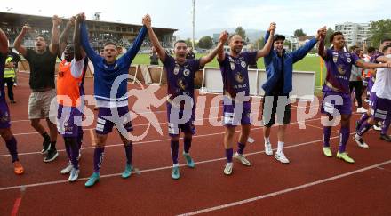 Fussball Bundesliga.  WAC gegen SK Austria Klagenfurt. Jubel Austria  (Klagenfurt). Wolfsberg, am 4.9..2022. 
Foto: Kuess

---
pressefotos, pressefotografie, kuess, qs, qspictures, sport, bild, bilder, bilddatenbank