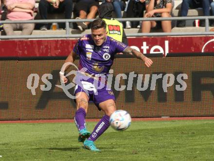 Fussball Bundesliga.  WAC gegen SK Austria Klagenfurt.  Florian Rieder  (Klagenfurt). Wolfsberg, am 4.9..2022. 
Foto: Kuess

---
pressefotos, pressefotografie, kuess, qs, qspictures, sport, bild, bilder, bilddatenbank