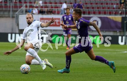 Fussball Bundesliga.  SK Austria Klagenfurt gegen SK Puntigamer Sturm Graz.  Florian Rieder,  (Klagenfurt). Klagenfurt, am 11.9..2022. 
Foto: Kuess

---
pressefotos, pressefotografie, kuess, qs, qspictures, sport, bild, bilder, bilddatenbank