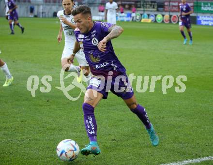 Fussball Bundesliga.  SK Austria Klagenfurt gegen SK Puntigamer Sturm Graz.  Florian Rieder  (Klagenfurt). Klagenfurt, am 11.9..2022. 
Foto: Kuess

---
pressefotos, pressefotografie, kuess, qs, qspictures, sport, bild, bilder, bilddatenbank