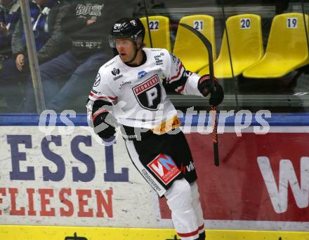 EBEL. Eishockey Bundesliga. VSV gegen BEMER Pioneers Vorarlberg.  Torjubel Hampus Eriksson  (Vorarlberg). Villach, am 22.92022.
Foto: Kuess
www.qspictures.net
---
pressefotos, pressefotografie, kuess, qs, qspictures, sport, bild, bilder, bilddatenbank