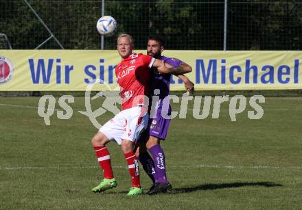 Fussball Testspiel. SK Austria Klagenfurt gegen GAK.  Kosmas Gkezos, (Klagenfurt),  David Peham (GAK). St. Michael im Lavanttal, am 23.9.2022.
Foto: Kuess
---
pressefotos, pressefotografie, kuess, qs, qspictures, sport, bild, bilder, bilddatenbank