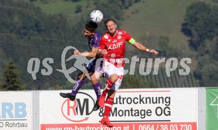 Fussball Testspiel. SK Austria Klagenfurt gegen GAK.  Till Sebastian Schumacher
 (Klagenfurt),  Markus Rusek  (GAK). St. Michael im Lavanttal, am 23.9.2022.
Foto: Kuess
---
pressefotos, pressefotografie, kuess, qs, qspictures, sport, bild, bilder, bilddatenbank