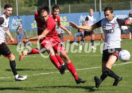 Fussball. 1. KLasse D. Sittersdorf gegen Rueckersdorf.  Igor Plisic  (Sittersdorf),  David Writzl  (Rueckersdorf).  Sittersdorf, am 2.10.2022. 
Foto: Kuess
---
pressefotos, pressefotografie, kuess, qs, qspictures, sport, bild, bilder, bilddatenbank