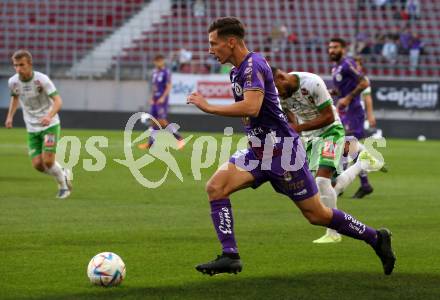 Fussball Bundesliga. SK Austria Klagenfurt gegen SC Austria Lustenau.   Till Sebastian Schumacher (Klagenfurt). Klagenfurt, am 8.10.2022.
Foto: Kuess
---
pressefotos, pressefotografie, kuess, qs, qspictures, sport, bild, bilder, bilddatenbank