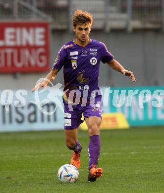 Fussball Bundesliga. SK Austria Klagenfurt gegen LASK   Thorsten Mahrer (Klagenfurt). Klagenfurt, am 15.10.2022.
Foto: Kuess
---
pressefotos, pressefotografie, kuess, qs, qspictures, sport, bild, bilder, bilddatenbank