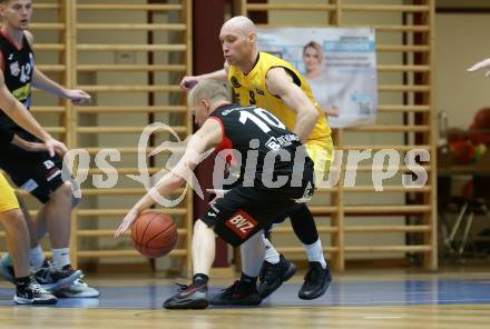 Basketball 2. Liga 2022/2023. Grunddurchgang 2. Runde.  Woerthersee Piraten gegen  Mattersburg Rocks.  Sead Mulalic  (Piraten),  Claudio Vancura (Mattersburg). Klagenfurt, am 15.10.2022.
Foto: Kuess
www.qspictures.net
---
pressefotos, pressefotografie, kuess, qs, qspictures, sport, bild, bilder, bilddatenbank