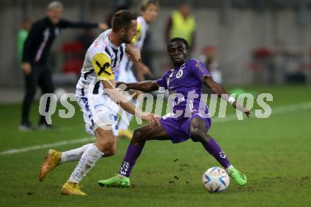 Fussball Bundesliga. SK Austria Klagenfurt gegen LASK   Solomon Owusu Bonnah (Klagenfurt). Klagenfurt, am 15.10.2022.
Foto: Kuess
---
pressefotos, pressefotografie, kuess, qs, qspictures, sport, bild, bilder, bilddatenbank