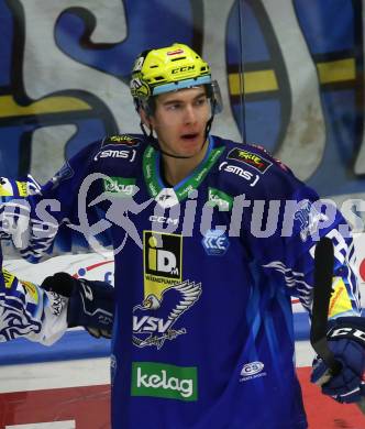 EBEL. Eishockey Bundesliga. EC VSV gegen Migross Supermercati Asiago Hockey.  Torjubel Felix Maxa (VSV). Villach, am 18.10.2022.
Foto: Kuess
www.qspictures.net
---
pressefotos, pressefotografie, kuess, qs, qspictures, sport, bild, bilder, bilddatenbank