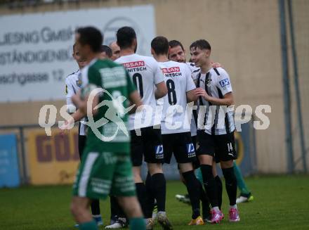 Fussball. Kaerntner Liga. Bleiburg gegen Lendorf.   Torjubel Grega Klaric (Bleiburg). Bleiburg, am 22.10.2022.
Foto: Kuess
---
pressefotos, pressefotografie, kuess, qs, qspictures, sport, bild, bilder, bilddatenbank