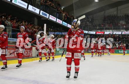 EBEL. Eishockey Bundesliga. EC KAC gegen  VSV.   Jubel KAC. Klagenfurt, am 26.10.2022.
Foto: Kuess
www.qspictures.net
---
pressefotos, pressefotografie, kuess, qs, qspictures, sport, bild, bilder, bilddatenbank