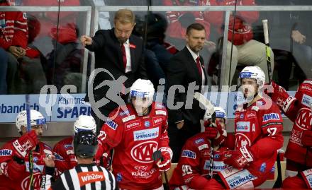 EBEL. Eishockey Bundesliga. EC KAC gegen  VSV.  Trainer Petri Matikainen, Co-Trainer Juha Vouri (KAC). Klagenfurt, am 26.10.2022.
Foto: Kuess
www.qspictures.net
---
pressefotos, pressefotografie, kuess, qs, qspictures, sport, bild, bilder, bilddatenbank