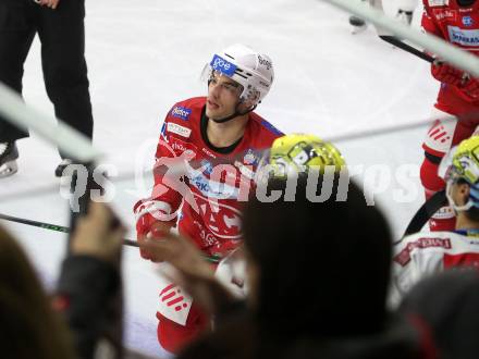 EBEL. Eishockey Bundesliga. EC KAC gegen  VSV.   Torjubel Lukas Haudum (KAC). Klagenfurt, am 26.10.2022.
Foto: Kuess
www.qspictures.net
---
pressefotos, pressefotografie, kuess, qs, qspictures, sport, bild, bilder, bilddatenbank