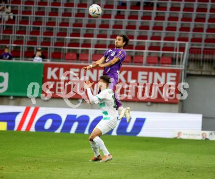 Fussball Bundesliga. SK Austria Klagenfurt gegen WSG Tirol.  Maximiliano Moreira Romero
 (Klagenfurt), Alexander Ranacher (Tirol). Klagenfurt, am 29.10.2022.
Foto: Kuess
---
pressefotos, pressefotografie, kuess, qs, qspictures, sport, bild, bilder, bilddatenbank