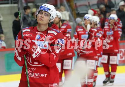 EBEL. Eishockey Bundesliga. EC KAC gegen  EC Red Bull Salzburg.  Kele Steffler (KAC). Klagenfurt, am 30.10.2022.
Foto: Kuess
www.qspictures.net
---
pressefotos, pressefotografie, kuess, qs, qspictures, sport, bild, bilder, bilddatenbank