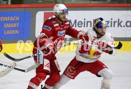 EBEL. Eishockey Bundesliga. EC KAC gegen  EC Red Bull Salzburg.  Thomas Vallant,  (KAC),    Nicolai Meyer (Salzburg). Klagenfurt, am 30.10.2022.
Foto: Kuess
www.qspictures.net
---
pressefotos, pressefotografie, kuess, qs, qspictures, sport, bild, bilder, bilddatenbank