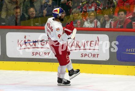 EBEL. Eishockey Bundesliga. EC KAC gegen  EC Red Bull Salzburg.  Jubel Ali Wukovits  (Salzburg). Klagenfurt, am 30.10.2022.
Foto: Kuess
www.qspictures.net
---
pressefotos, pressefotografie, kuess, qs, qspictures, sport, bild, bilder, bilddatenbank