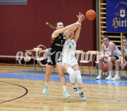 Basketball Damen Superliga. Grunddurchgang 5. Runde. KOS Celovec Damen gegen Vienna United Women. Antonia Ronacher  (KOS),  Marie-Christine Loderer (Vienna United Women). Klagenfurt, 29.10.2022.
Foto: Kuess
---
pressefotos, pressefotografie, kuess, qs, qspictures, sport, bild, bilder, bilddatenbank