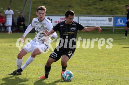 Fussball Kaerntner Liga. Koettmannsdorf gegen St. Jakob/Ros..  Nicolas Manuel Modritz (Koettmannsdorf),   Marco Koller (St. Jakob). KLagenfurt, am 5.11.2022.
Foto: Kuess

---
pressefotos, pressefotografie, kuess, qs, qspictures, sport, bild, bilder, bilddatenbank