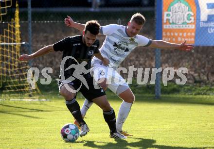 Fussball Kaerntner Liga. Koettmannsdorf gegen St. Jakob/Ros.. Michael Jakopitsch  (Koettmannsdorf),  Christoph Omann  (St. Jakob). KLagenfurt, am 5.11.2022.
Foto: Kuess

---
pressefotos, pressefotografie, kuess, qs, qspictures, sport, bild, bilder, bilddatenbank