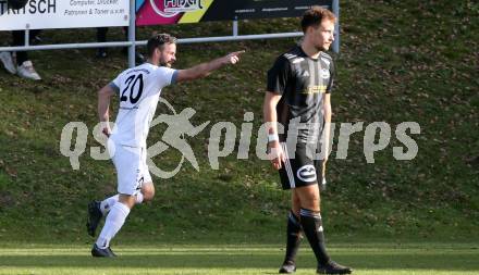 Fussball Kaerntner Liga. Koettmannsdorf gegen St. Jakob/Ros..  Torjubel Patrick Rene Striednig
 (Koettmannsdorf). KLagenfurt, am 5.11.2022.
Foto: Kuess

---
pressefotos, pressefotografie, kuess, qs, qspictures, sport, bild, bilder, bilddatenbank