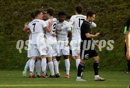 Fussball Kaerntner Liga. Koettmannsdorf gegen St. Jakob/Ros..  Torjubel  (Koettmannsdorf). Koettmannsdorf, am 5.11.2022.
Foto: Kuess

---
pressefotos, pressefotografie, kuess, qs, qspictures, sport, bild, bilder, bilddatenbank