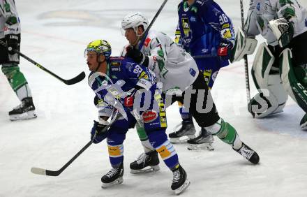 EBEL. Eishockey Bundesliga. EC VSV gegen HK SZ Olimpija Laibach. Anthony Luciani,   (VSV),    Kristjan Cepon (Olimpija). Villach, am 6.11.2022.
Foto: Kuess
www.qspictures.net
---
pressefotos, pressefotografie, kuess, qs, qspictures, sport, bild, bilder, bilddatenbank