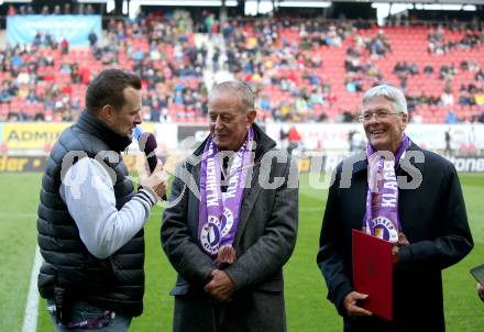 Fussball Bundesliga. SK Austria Klagenfurt gegen FC Red Bull Salzburg.  Patrick Jochum, Walter Ludescher,  Peter Kaiser,   (Klagenfurt). Klagenfurt, am 13.11.2022.
Foto: Kuess
---
pressefotos, pressefotografie, kuess, qs, qspictures, sport, bild, bilder, bilddatenbank