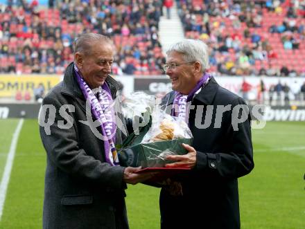 Fussball Bundesliga. SK Austria Klagenfurt gegen FC Red Bull Salzburg.  Walter Ludescher,  Peter Kaiser,   (Klagenfurt). Klagenfurt, am 13.11.2022.
Foto: Kuess
---
pressefotos, pressefotografie, kuess, qs, qspictures, sport, bild, bilder, bilddatenbank